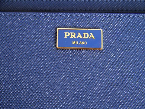 2014 Prada Saffiano Cuir Leather Tote Bag BN2560 middle blue